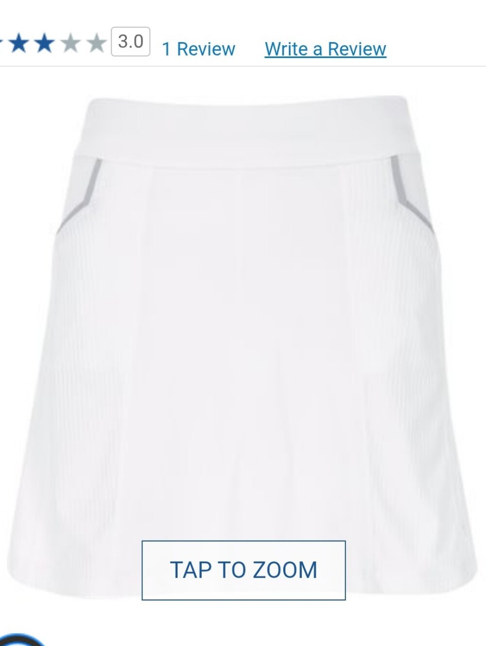 Sofibella 18" Skort White Mini Skort Size Medium Like New